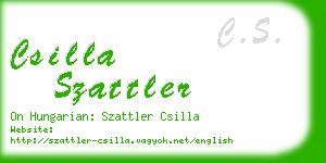 csilla szattler business card